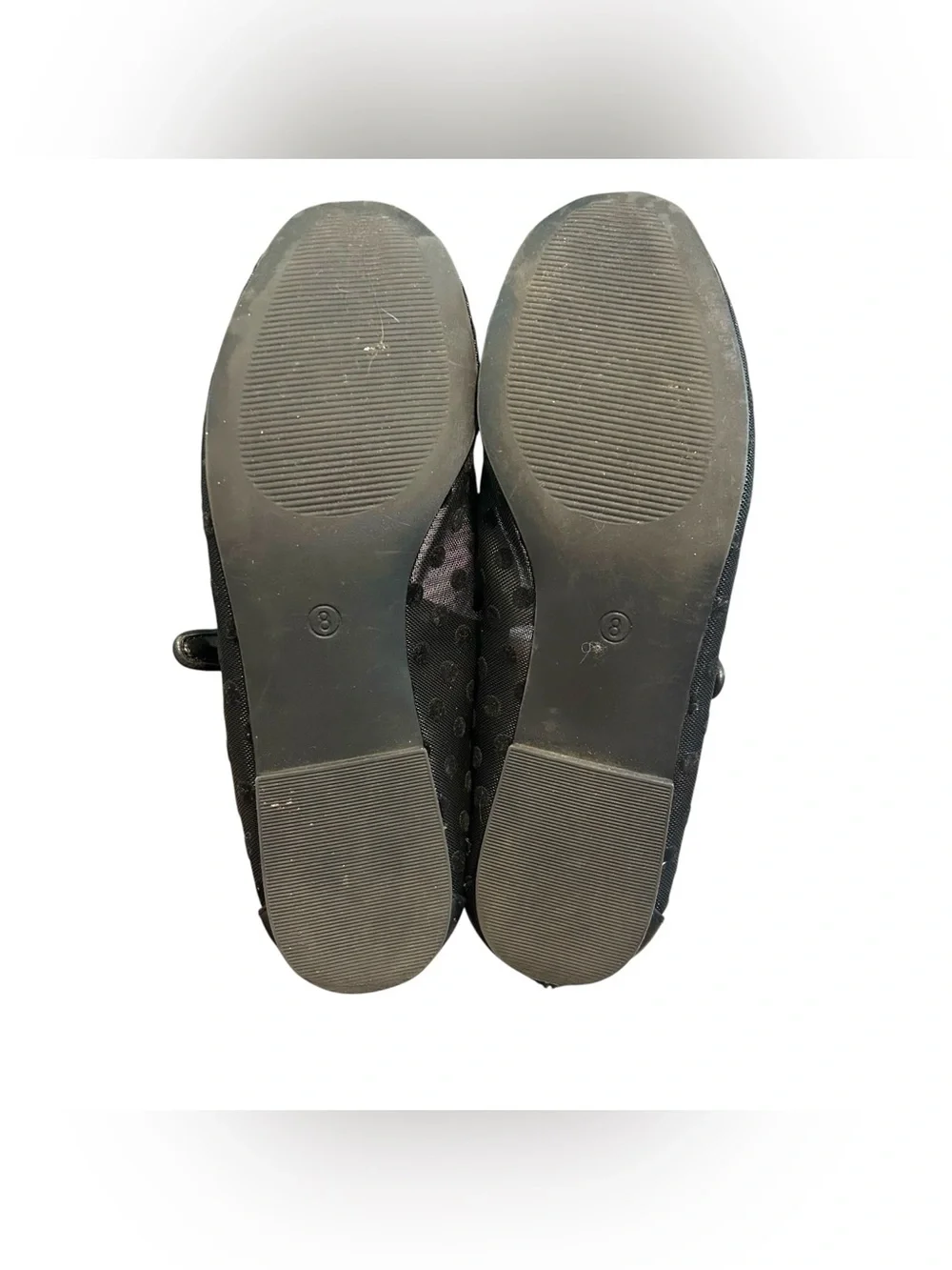 Steve Madden 8 Polka dot mesh Artsy Mary Jane Flat trendy ballet shoe